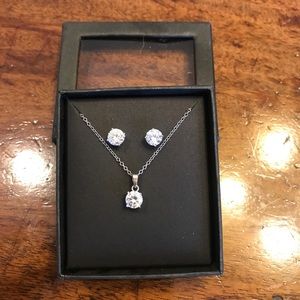 Diamond Necklace Earring Set